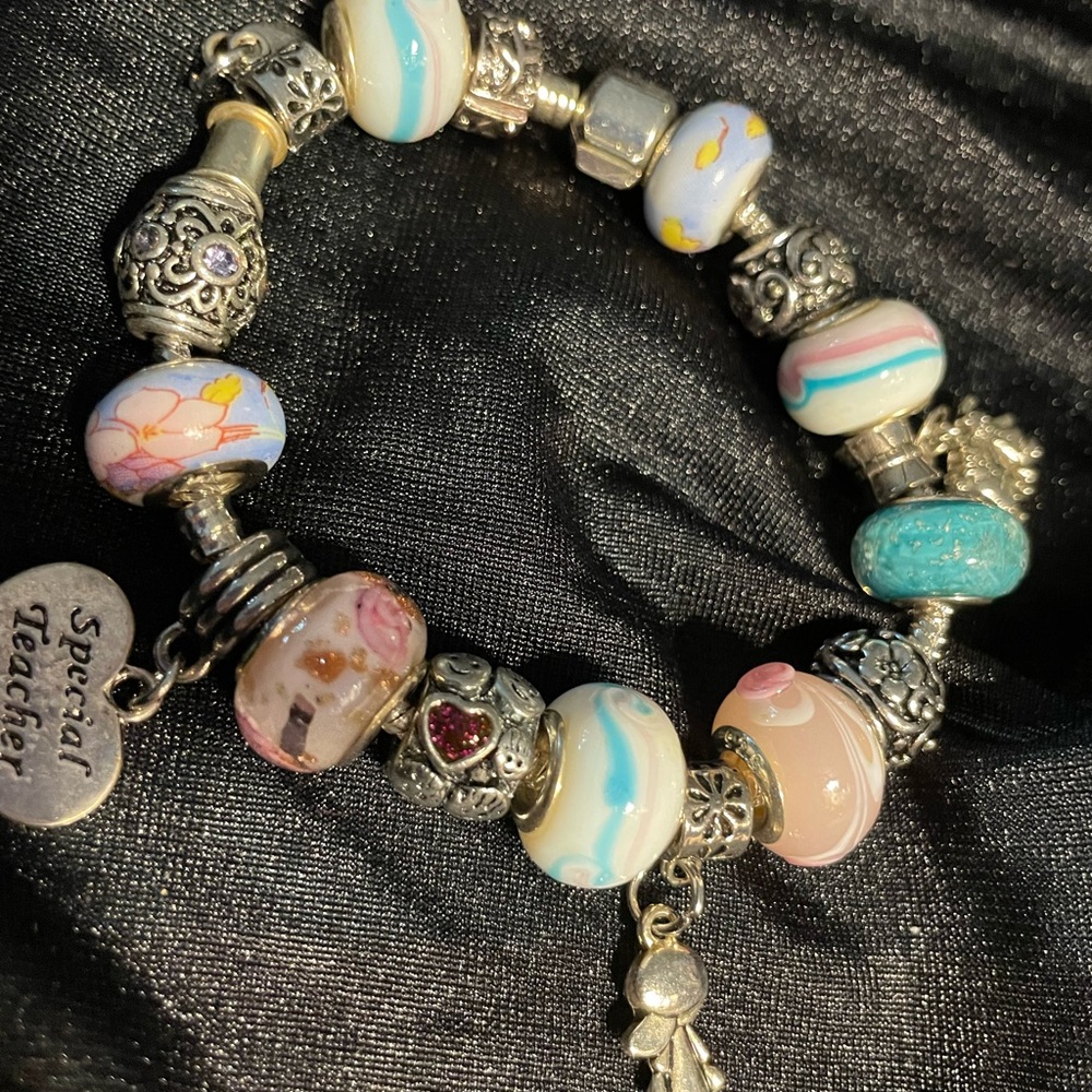 MURANO GLASS & 925 SILVER “SPECIAL TEACHER BRACELET